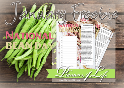 Calendar Planning Page - National Bean Day